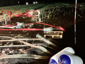 Serengeti-Park, Meisse-Hochwasser, THW, abgepumpte Fläche