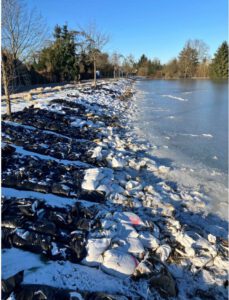 Sandsacksicherung Straßenböschung Ahlden