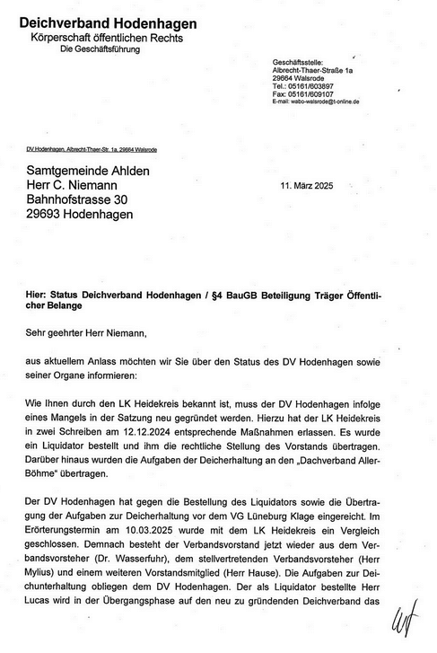 Thumbnail Brief DV Hodenhagen an SGB Niemann