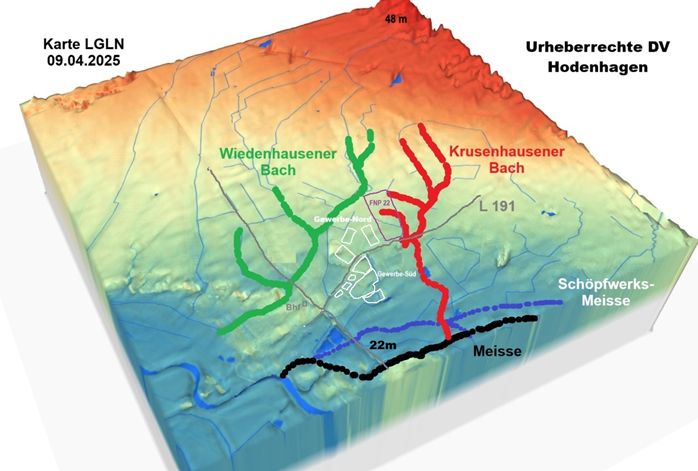Geländeprofil Hodenhagen Gewerbegebiet Nord